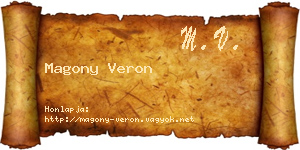 Magony Veron névjegykártya
